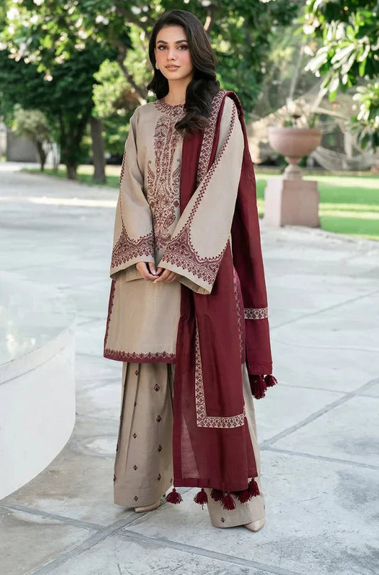 Baroque - 3PC Lawn Embroidered Suit - BFU0068